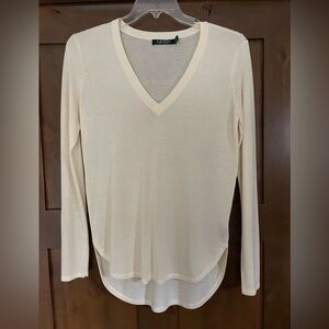 Lauren Ralph Lauren Light Weight Summer Sweater, S, Cream